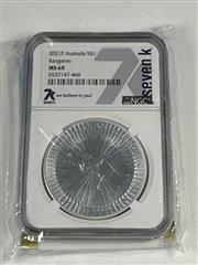 2021-P $1 Silver Australian Kangaroo 1 oz PCGS MS 69 (ae)